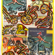 Kim Clijsters: ik geef mezelf een acht (2004/5), 101,5 x 72 cm, acrylic on newspaper, inv. PH458R